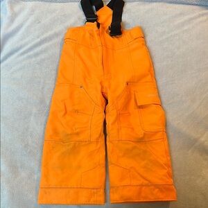 Obermeyer Orange Ski Bib Overalls Insulated Weather-Resistant Size 4